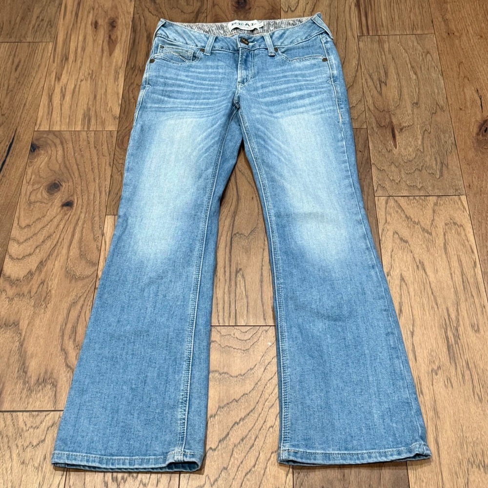 Ariat Re-AL Denim Penelope Bootcut Jeans Oklahoma Wash 27S Excellent Condition